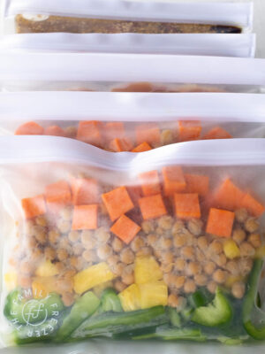 Reusable Quart Freezer Bags [6 Pack]
