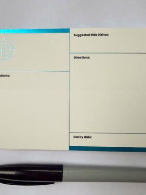 Blue Foil Freezer Meal Labels [50 Pack]